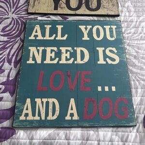 Rustic Wall Decor with Inspirational Dog Quote
